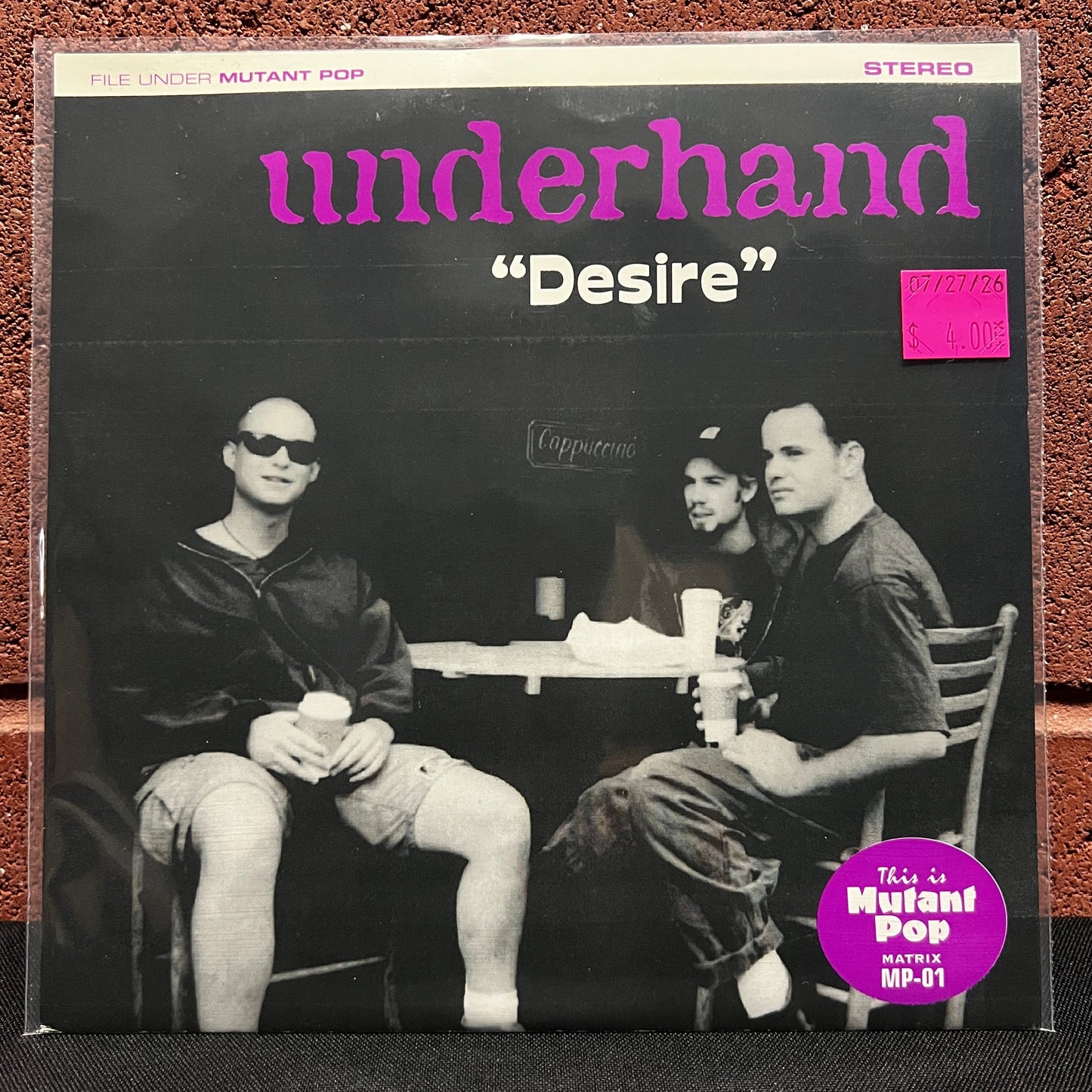 Used Vinyl: Underhand "Desire" 7" (1996 Press)