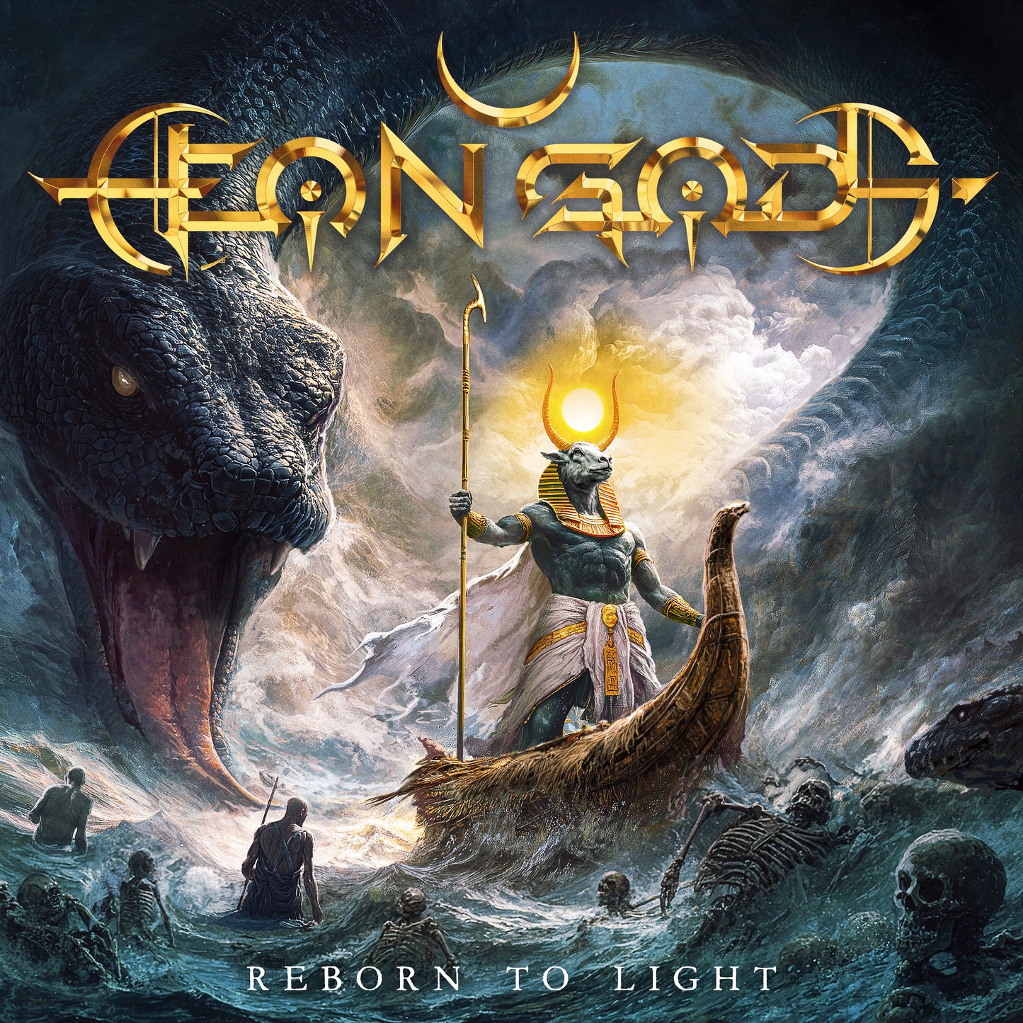 PRE-ORDER: Aeon Gods "Reborn To Light" LP (Transparent Turquoise Vinyl)