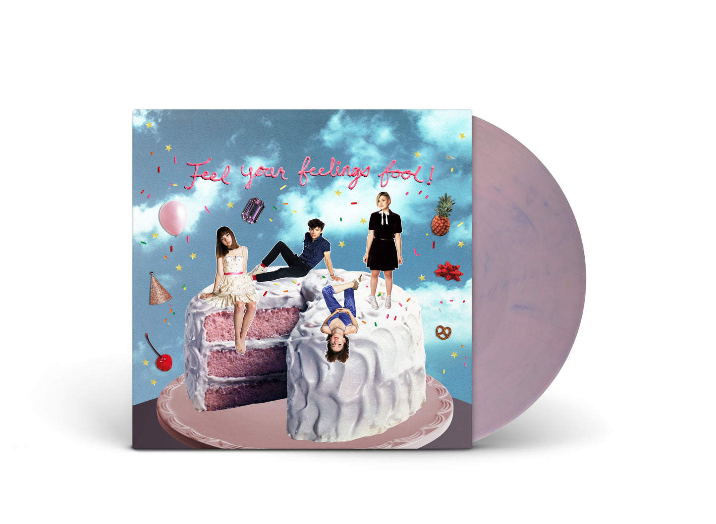 The Regrettes "Feel Your Feelings Fool!" LP (Marbled Pink & Blue Vinyl)