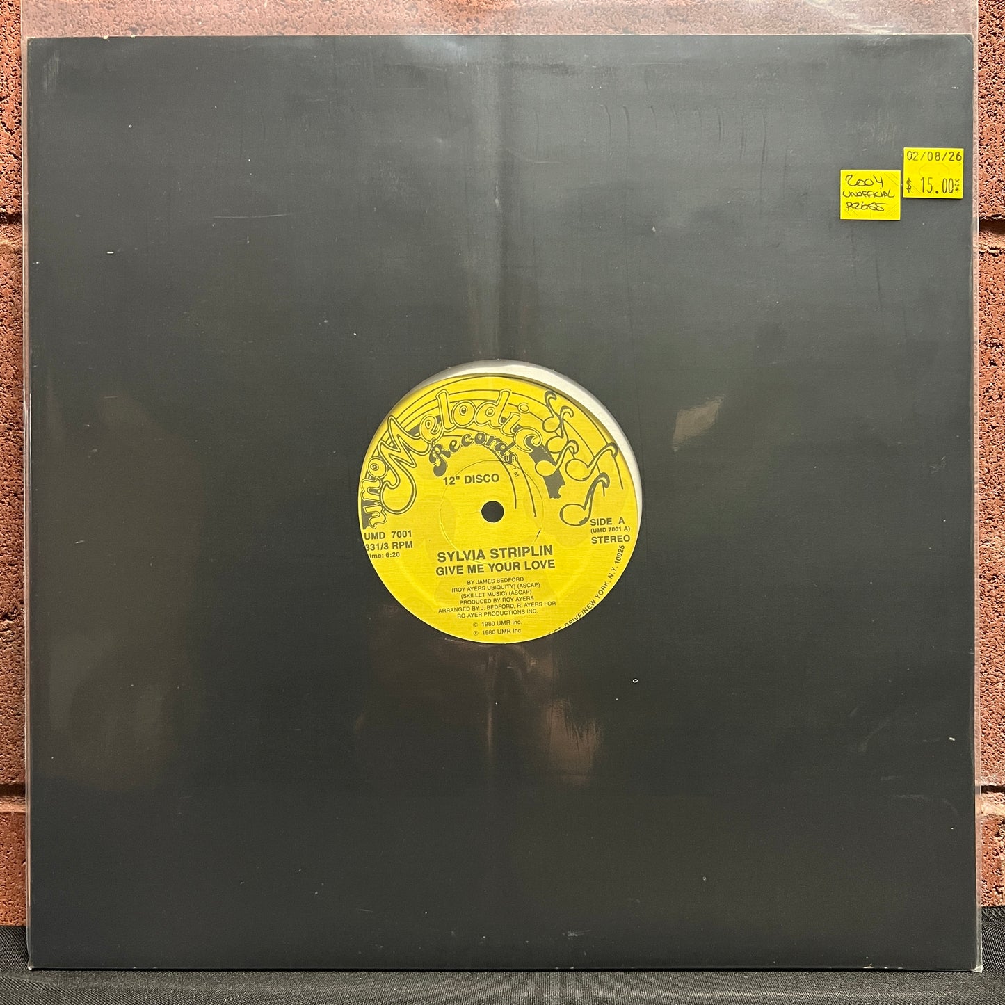 Used Vinyl: Sylvia Striplin "Give Me Your Love / You Can't Turn Me Away" 12" (2004 Press)