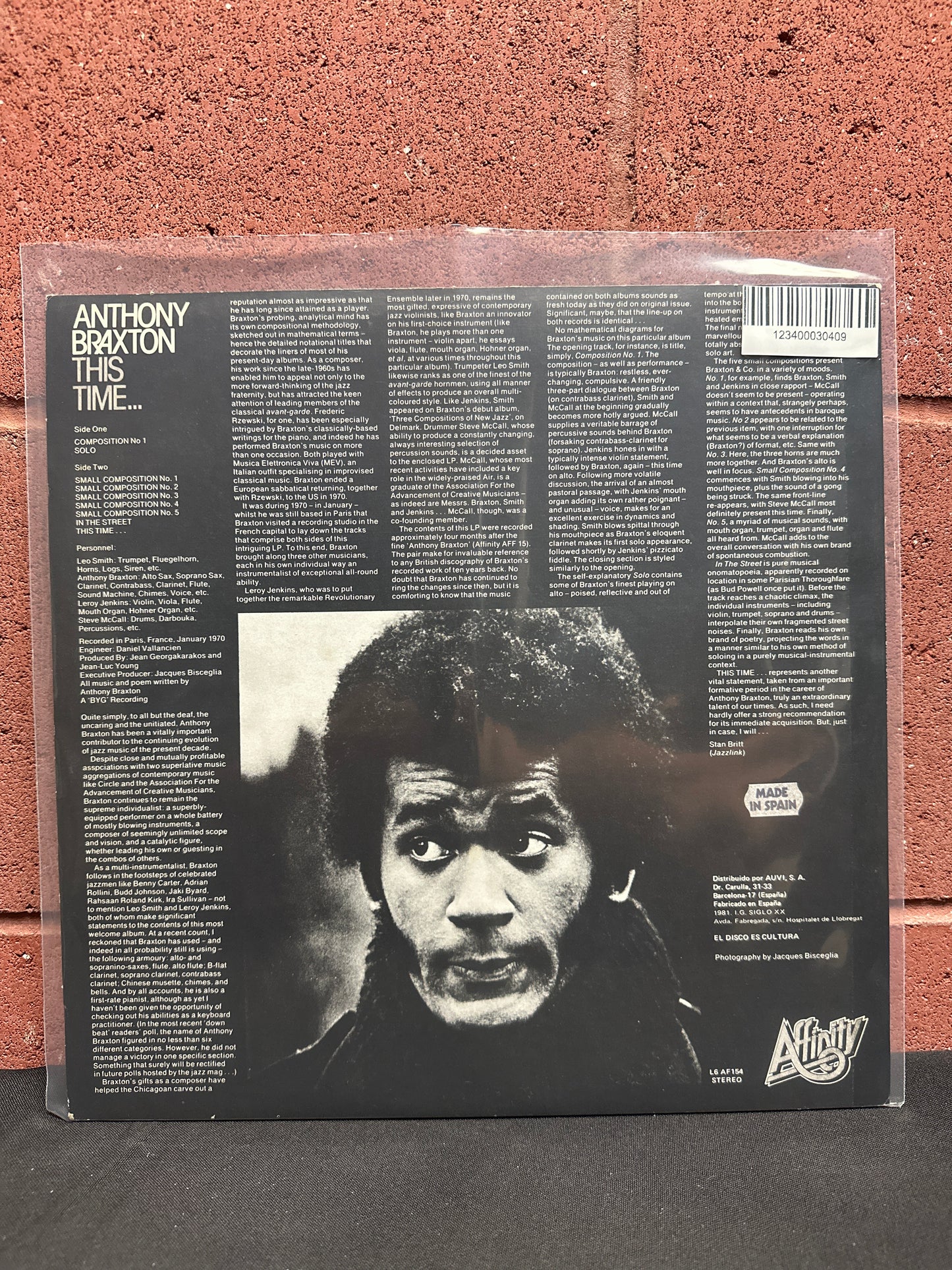 Used Vinyl:  Anthony Braxton ”This Time...” LP