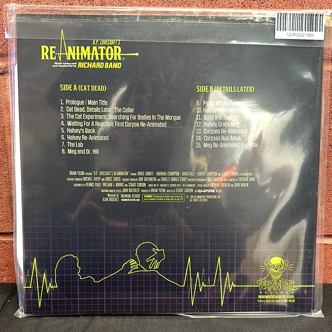 Used Vinyl:  Richard Band ”H.P. Lovecraft's Re-Animator” LP (Clear/Yellow/Green Splatter Vinyl)