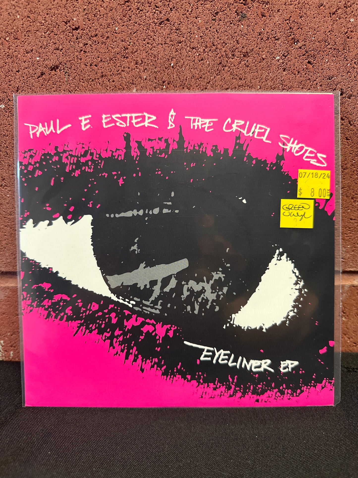 Used Vinyl:  Paul E. Ester And The Cruel Shoes ”Eyeliner Ep” 7" (Green vinyl)