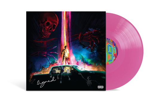 Wyatt Flores "Scared of Heights" LP (Neon Pink Vinyl, Signed)