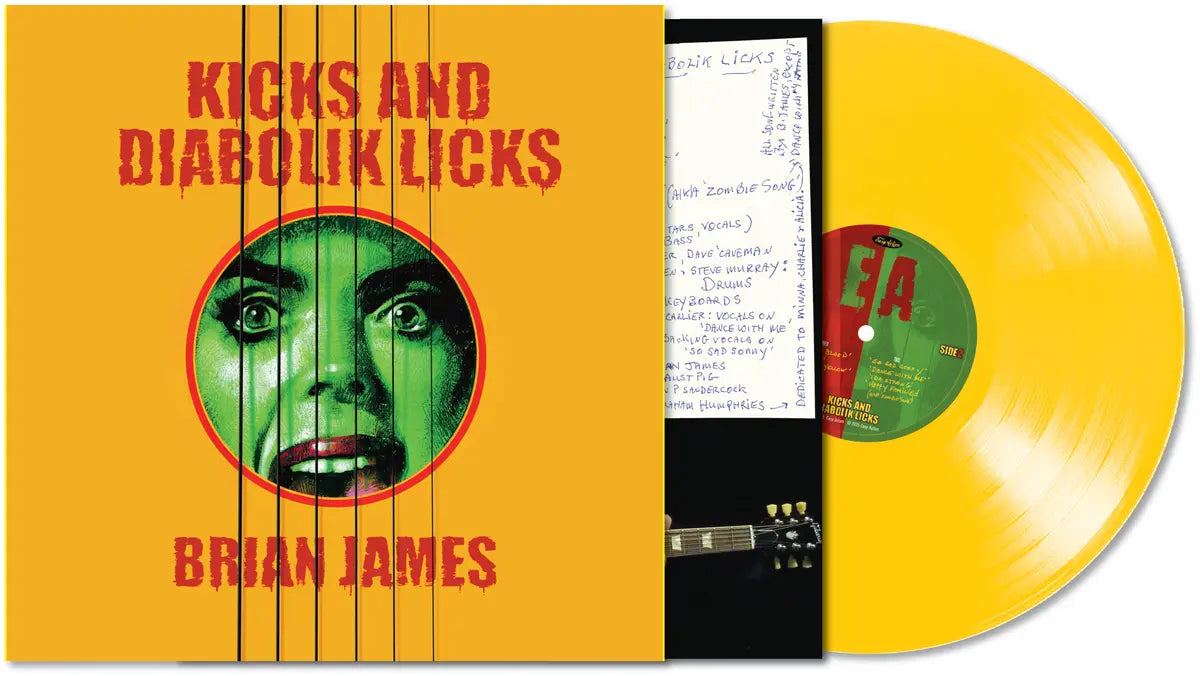 PRE-ORDER: Brian James "Kicks...And Diabolik Licks" LP (Yellow Vinyl)