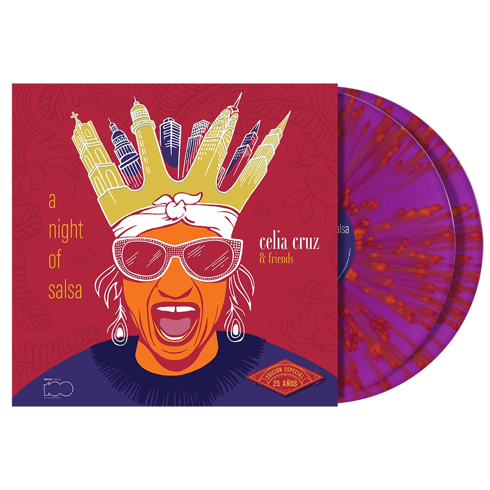 PRE-ORDER: Celia Cruz & Friends "A Night of Salsa (25th Anniversary Edition)" 2xLP  (180 gram Magenta Splatter Vinyl)