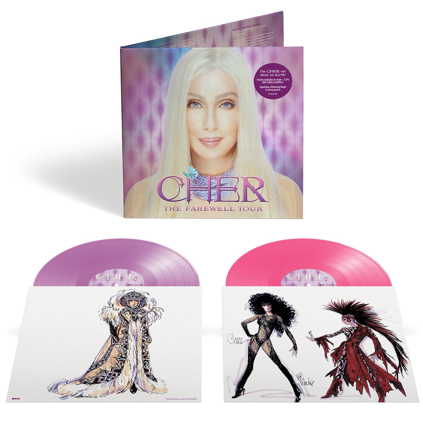 Cher "The Farewell Tour" 2xLP (Hot Pink & Purple Vinyl)