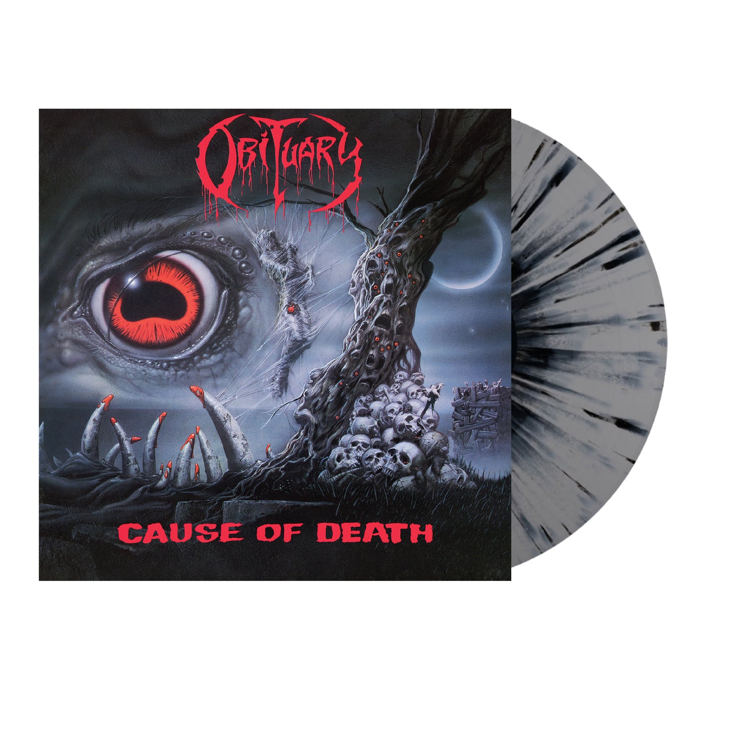 PRE-ORDER: Obituary "Cause of Death" LP (Gray w/ Black Splatter Vinyl)