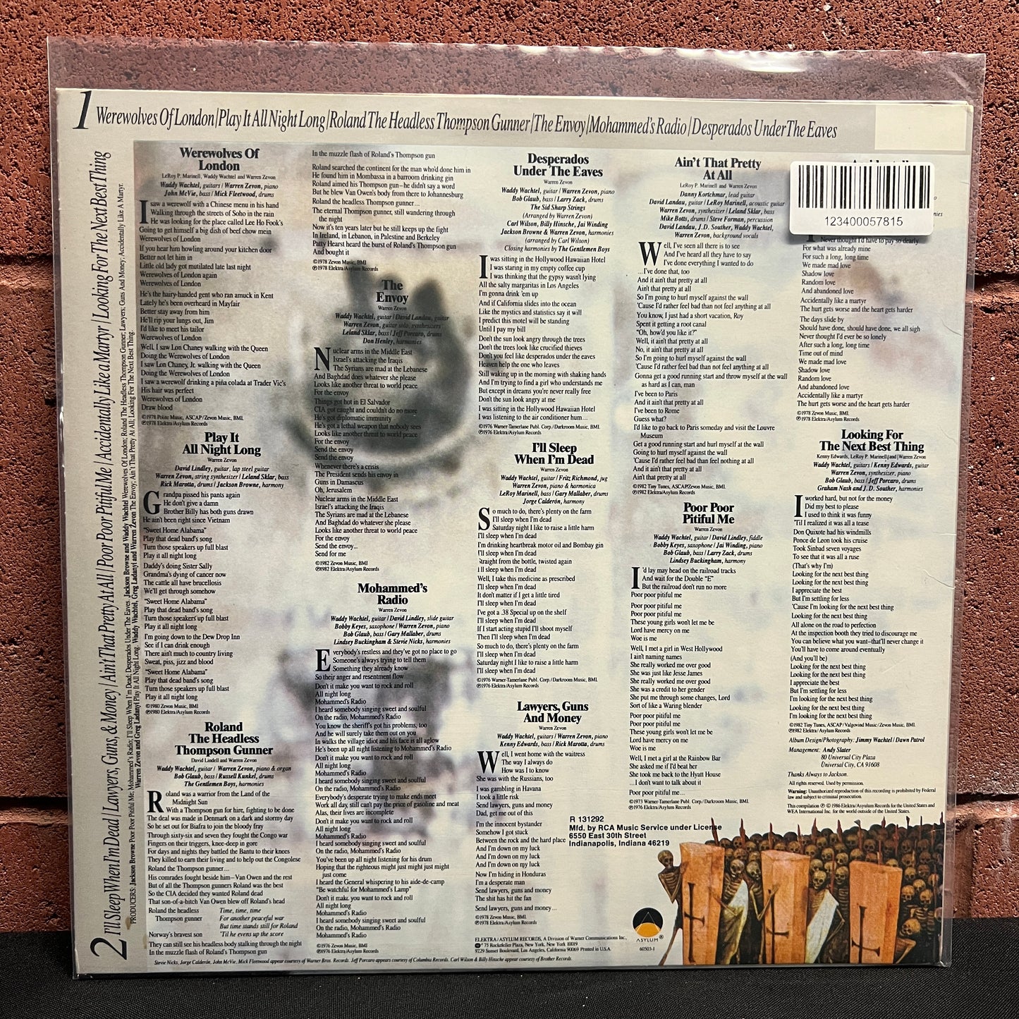 Used Vinyl: Warren Zevon "A Quiet Normal Life: The Best of Warren Zevon" LP