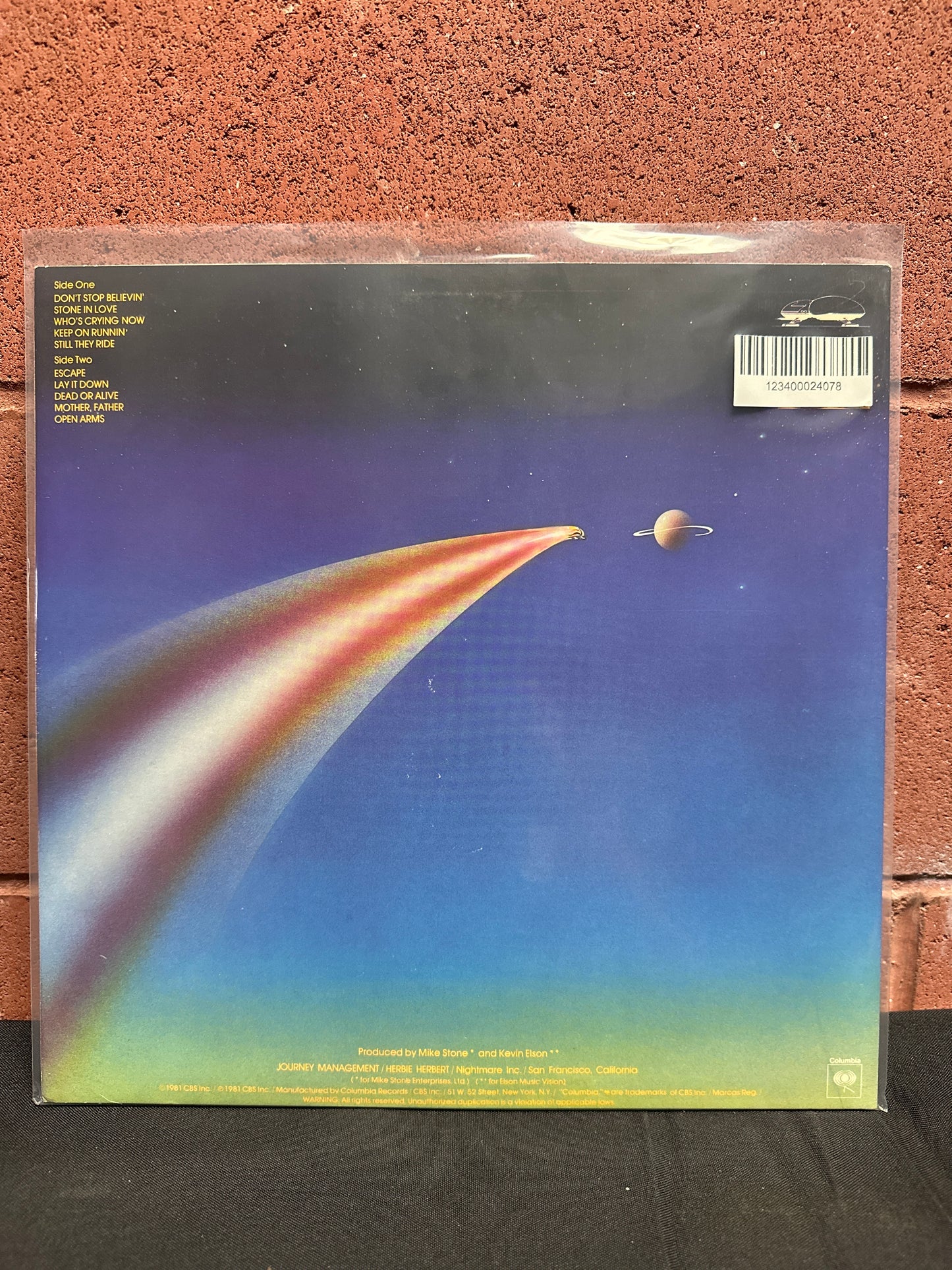 Used Vinyl:  Journey ”Escape” LP