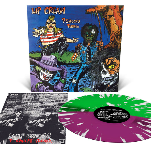 LIP CREAM "9 Shocks Terror" LP (Indie Exclusive Half Green/Half Purple Splatter Vinyl)