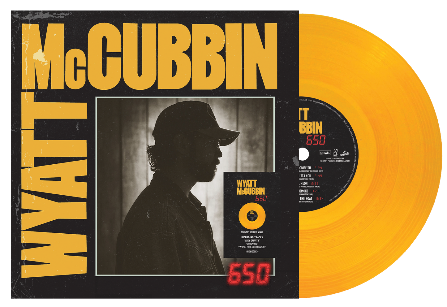 EMABRGO 8/21 PRE-ORDER: Wyatt McCubbin "650" LP (Country Yellow Vinyl)
