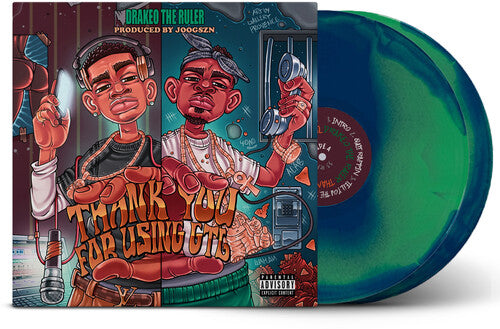 Drakeo The Ruler "Thank You For Using GTL" LP (Green/Blue Vinyl)