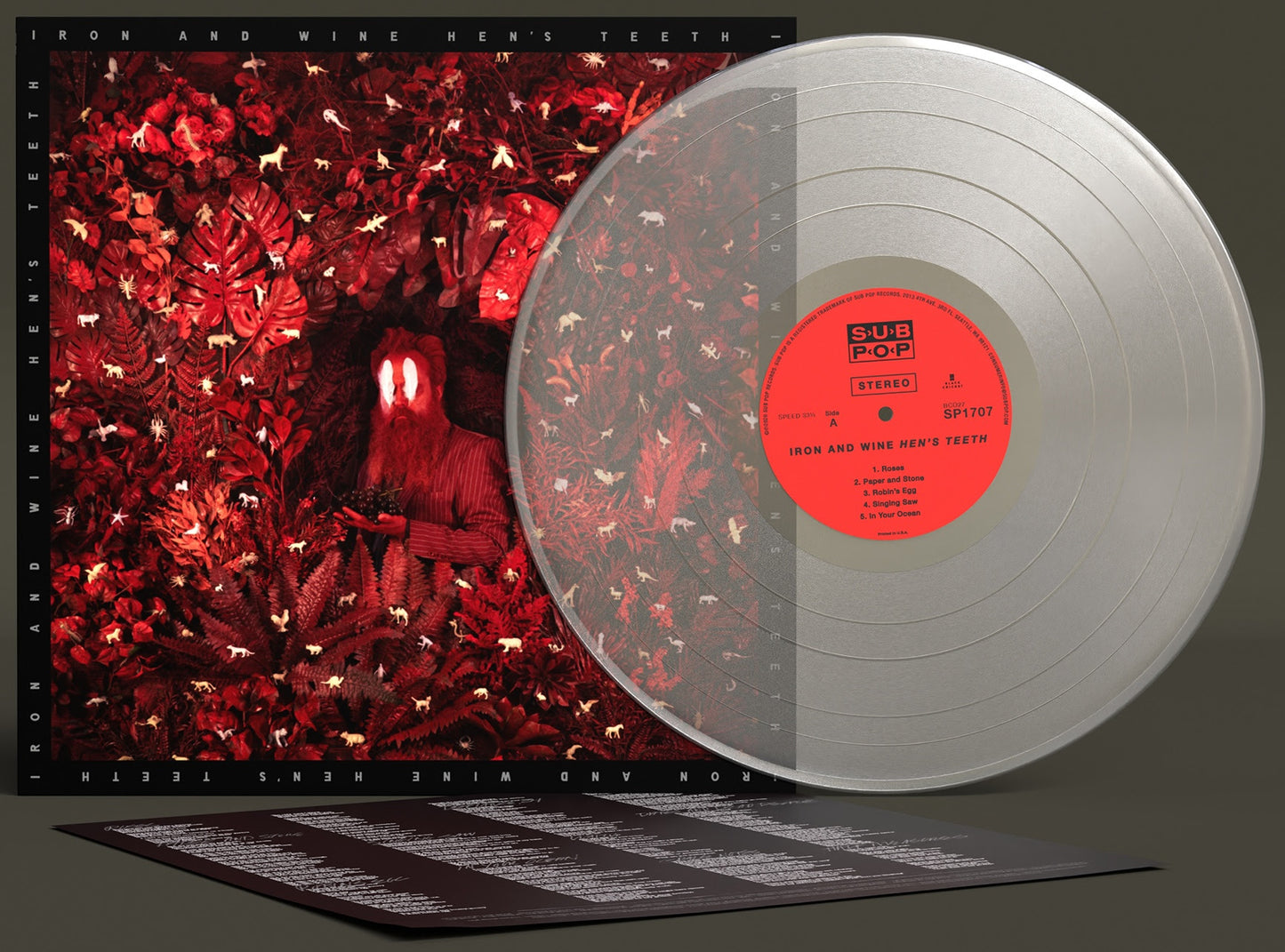 PRE-ORDER: Iron & Wine "Hen’s Teeth" LP (Transparent White Vinyl)