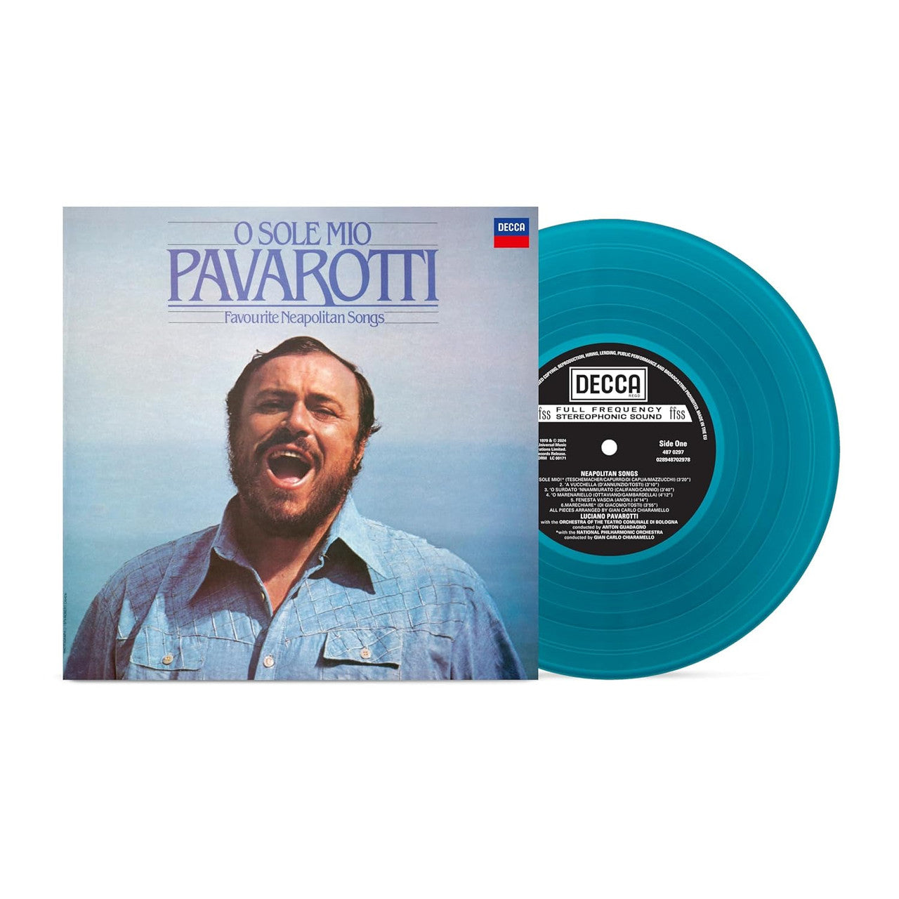 PRE-ORDER: Luciano Pavarotti "O Sole Mio" LP (Turquoise Vinyl)