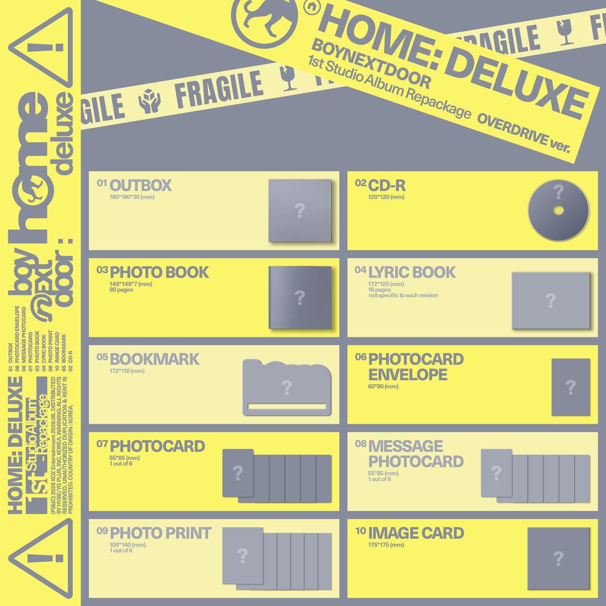 PRE-ORDER: BOYNEXTDOOR "1st Studio Album Repackage ‘HOME: DELUXE’" CD (OVERDRIVE Ver.)