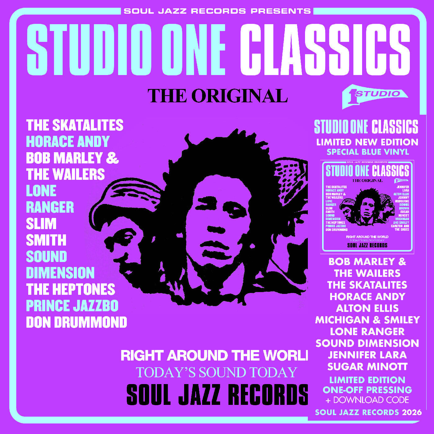 PRE-ORDER: Soul Jazz Records presents "STUDIO ONE CLASSICS" 2xLP (Blue Vinyl)