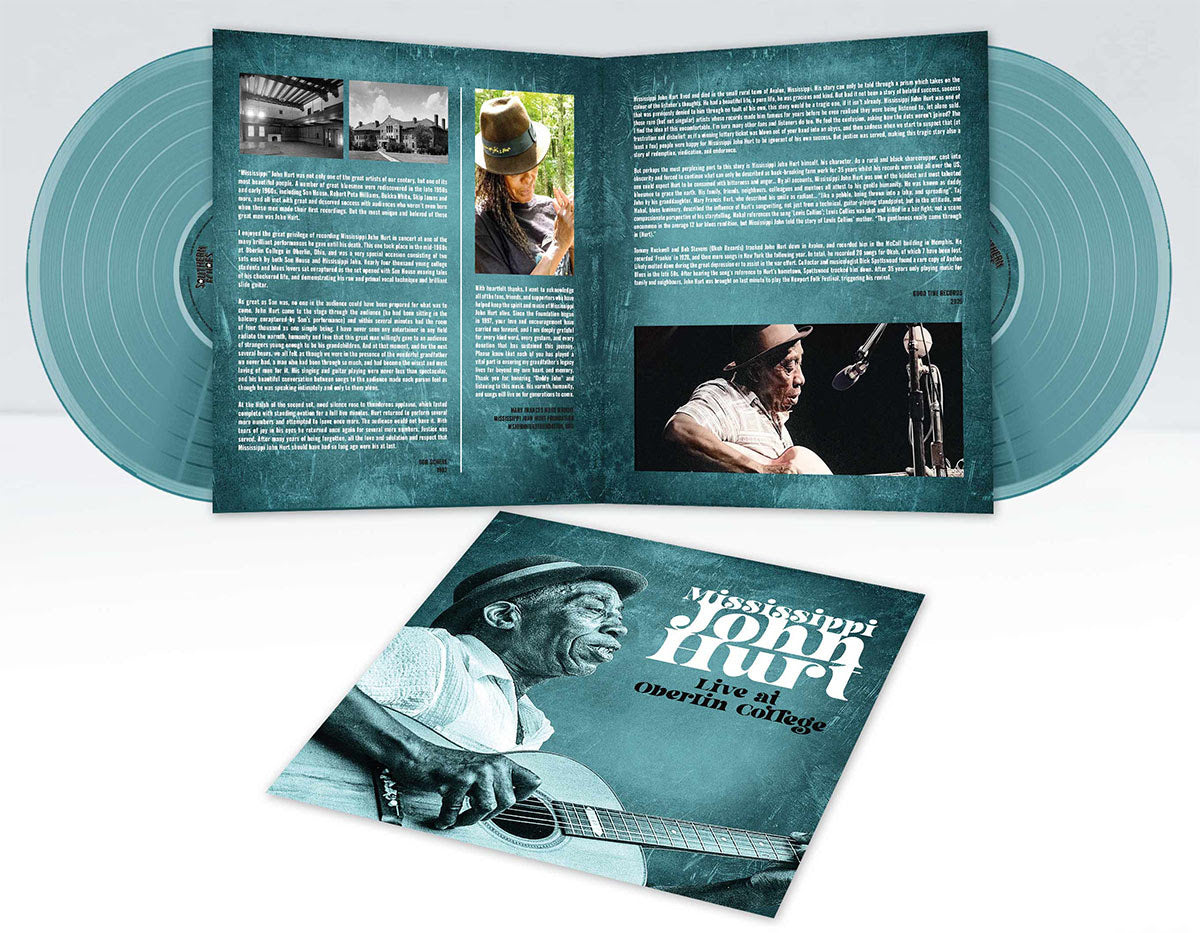 Mississippi John Hurt "Live at Oberlin College 1965" 2xLP (Indie Exclusive Translucent Turquoise Vinyl)