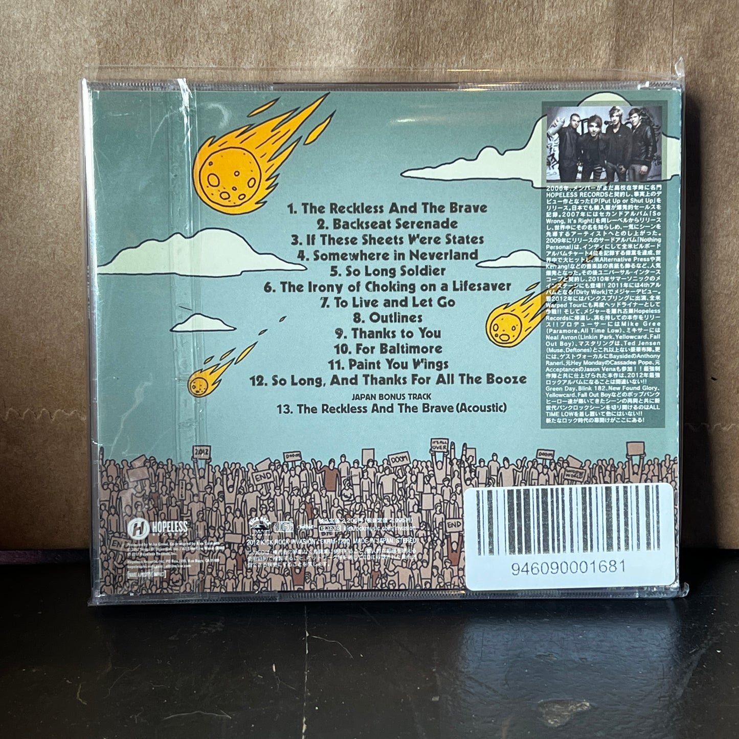 Used CD: All Time Low "Don't Panic" CD (2012 Japanese Press w/ Bonus Track)