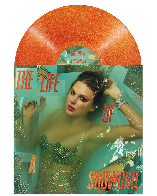 Taylor Swift "The Life of a Showgirl" LP ("Sweat & Vanilla Perfume" Portofino Orange Glitter Vinyl)