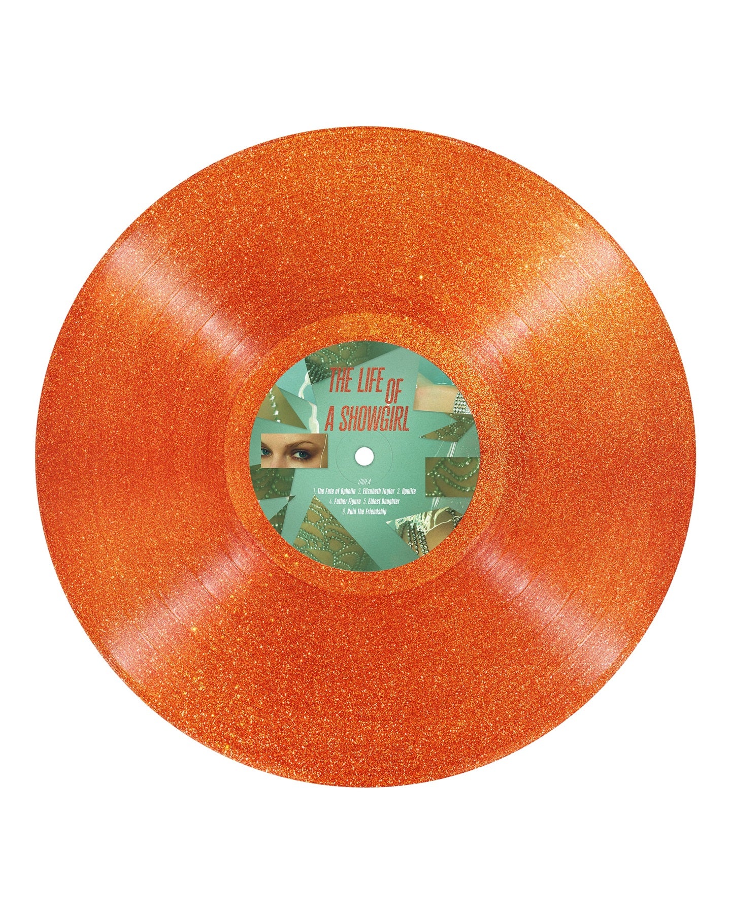 Taylor Swift "The Life of a Showgirl" LP ("Sweat & Vanilla Perfume" Portofino Orange Glitter Vinyl)