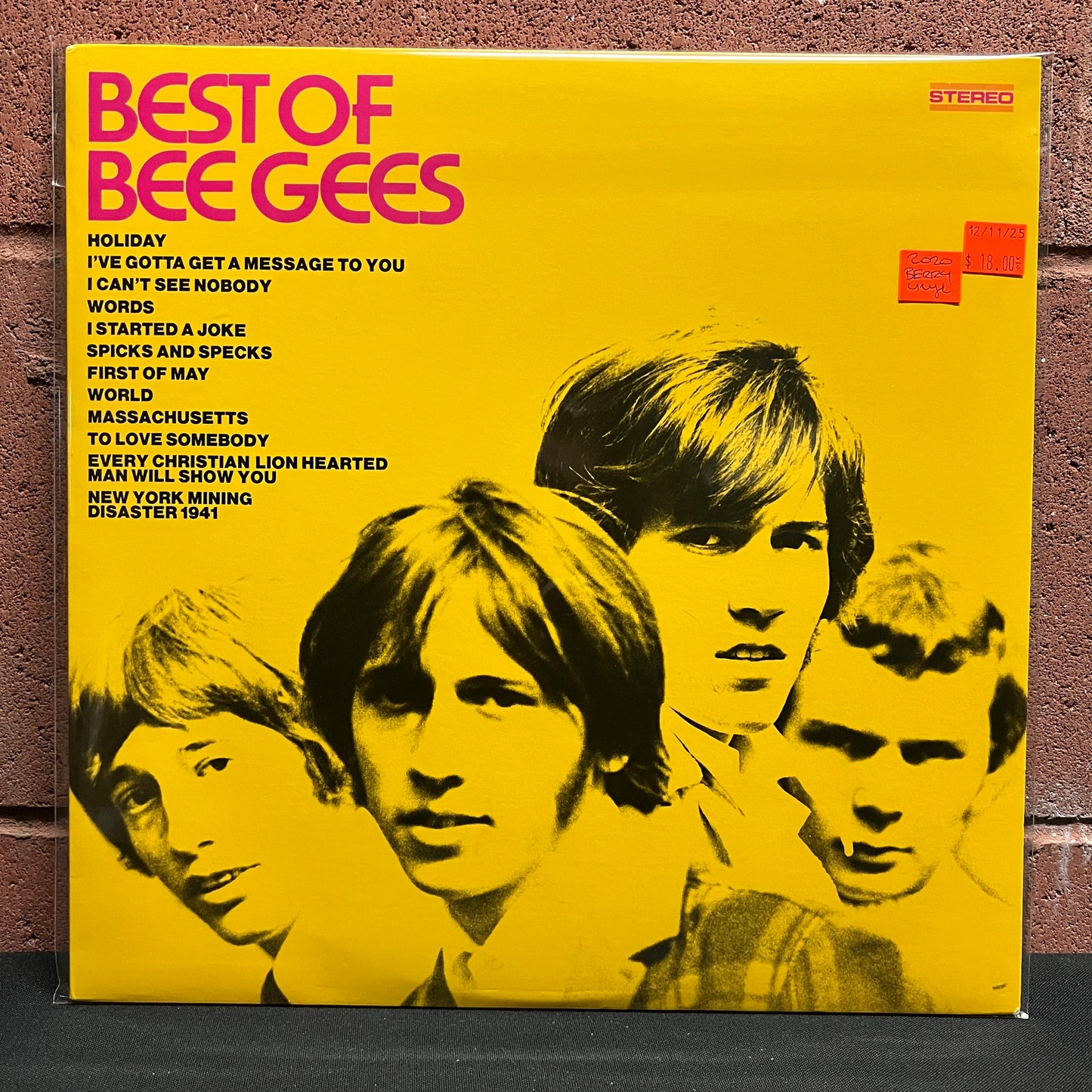 Used Vinyl: The Bee Gees "Best Of The Bee Gees" LP (2020 Press - Berry Color Vinyl)