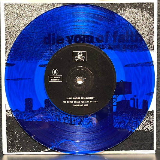 USED VINYL: Devoid Of Faith "Slow Motion Enslavement" 7" (Blue Vinyl)