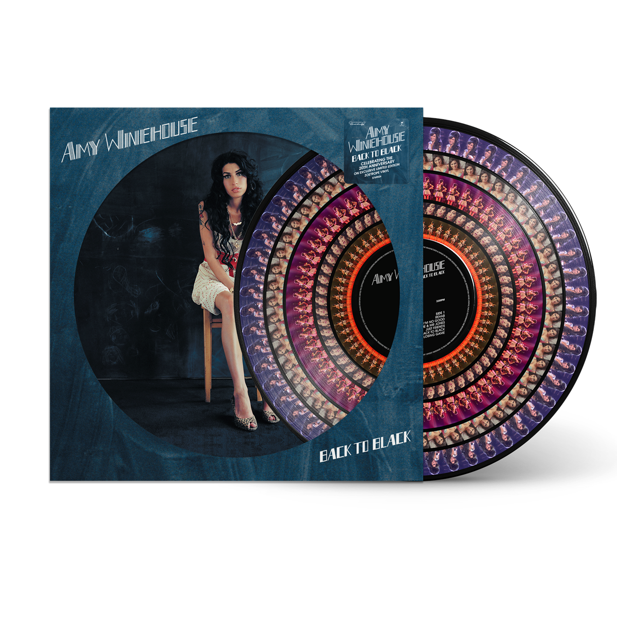 PRE-ORDER: Amy Winehouse "Back To Black (20th Anniversary)" LP (Indie Exclusive Zoetrope Disc)