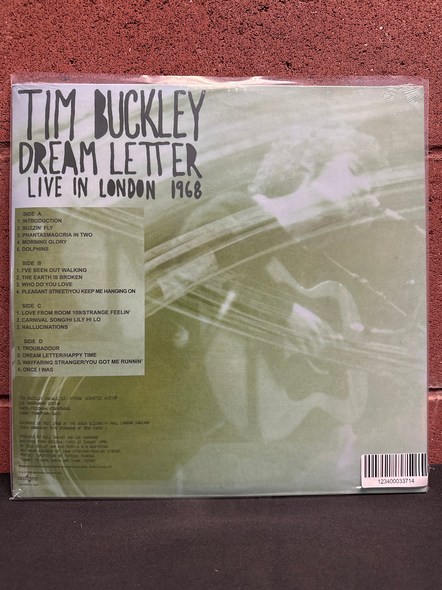 Used Vinyl:  Tim Buckley ”Dream Letter: Live In London 1968” 2xLP