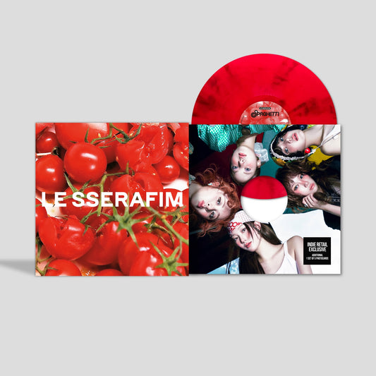 PRE-ORDER: LE SSERAFIM "1st Single Album "SPAGHETTI"" 12" (Indie Exclusive Tomato Red Vinyl, Exclusive Stickers + 5pc Photocard Set)