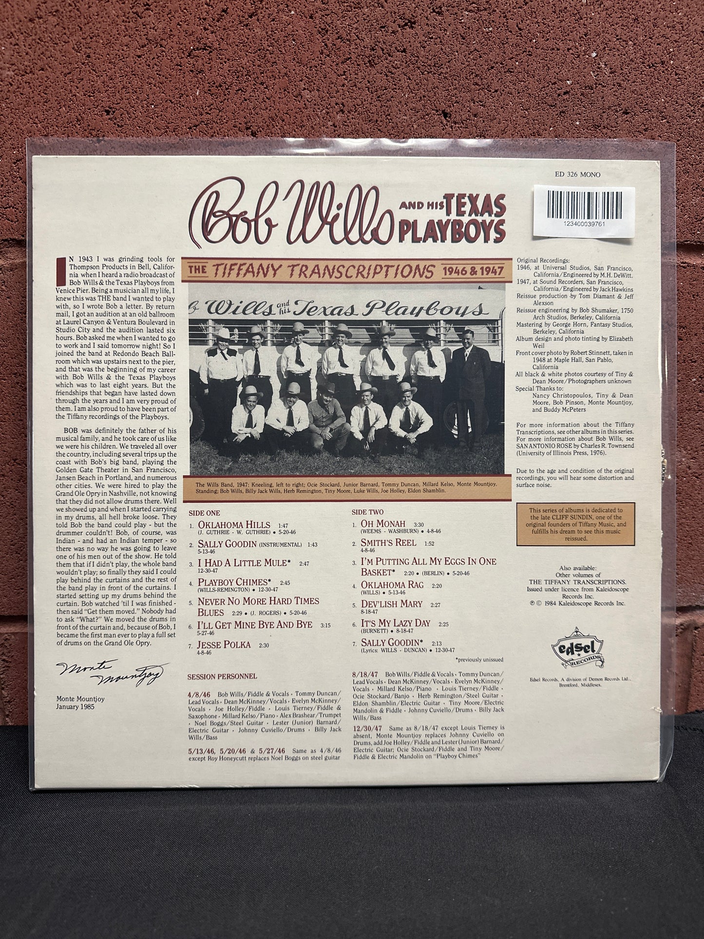 Used Vinyl: Bob Wills & His Texas Playboys ”The Tiffany Transcriptions vol. 6 Sally Goodin” LP