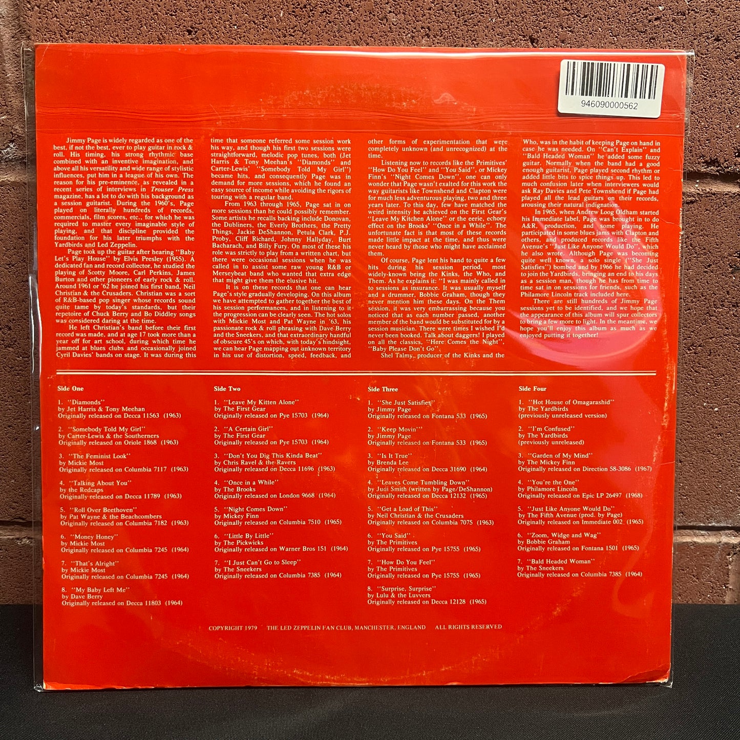 Used Vinyl: Jimmy Page (Led Zeppelin) "James Patrick Page - Session Man" 2xLP (UK Press)