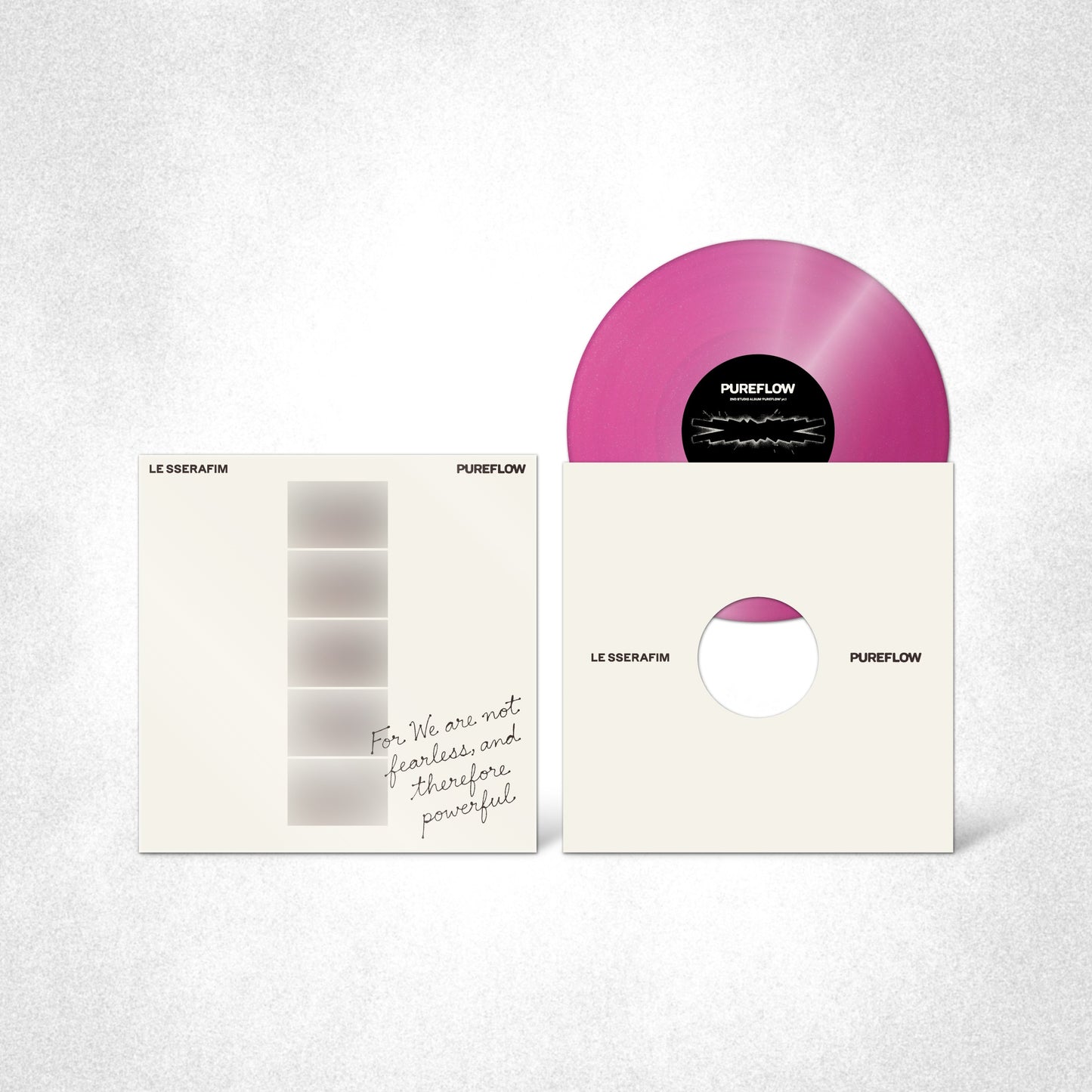 PRE-ORDER: LE SSERAFIM "2nd Studio Album ‘PUREFLOW’ pt.1 Vinyl" LP (Hot Pink Glitter Vinyl)