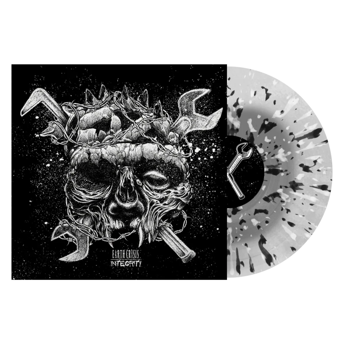 Earth Crisis / Integrity "Split" 12" EP (Silver Blob in Ultra Clear w/ Splatter Vinyl)