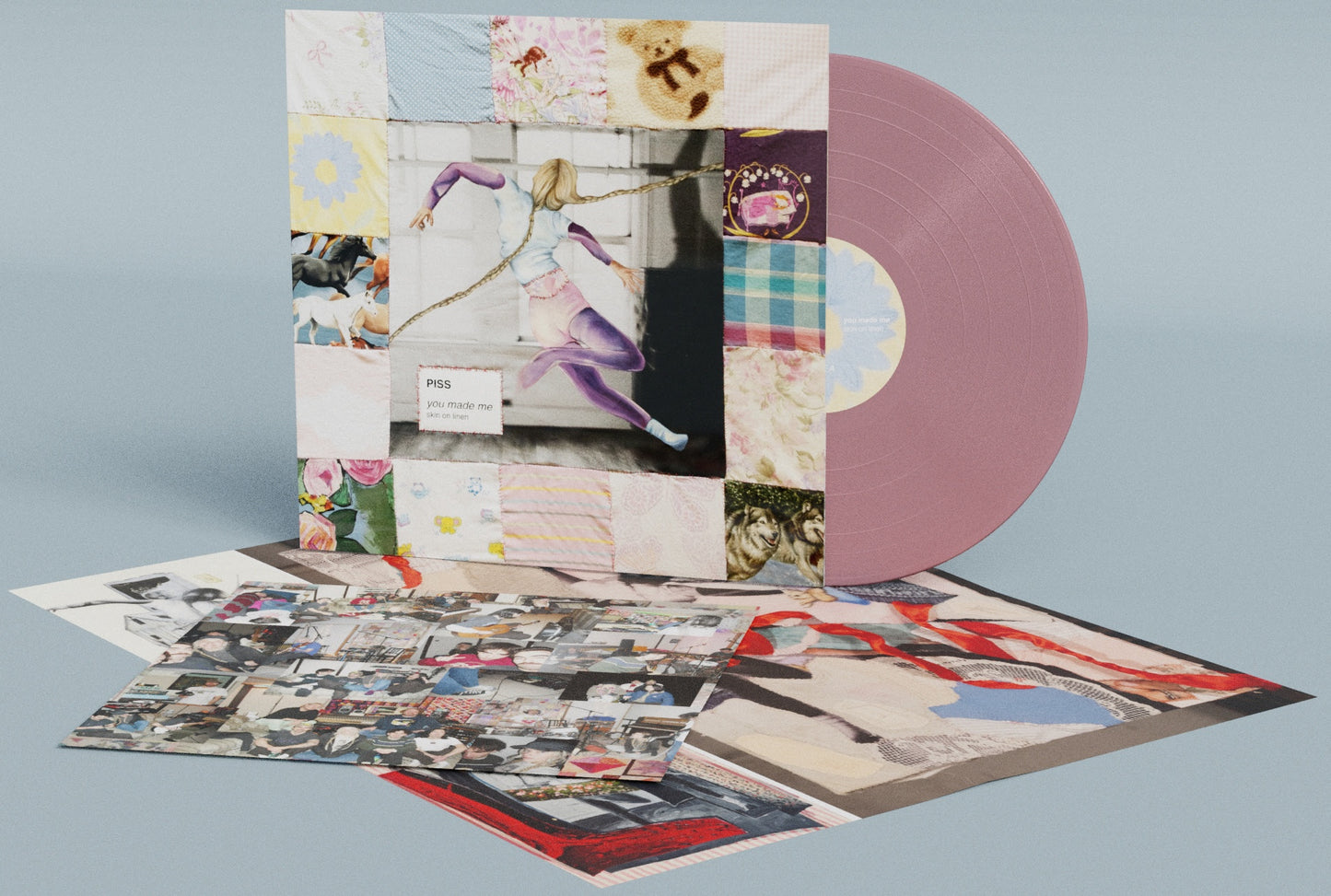 PRE-ORDER: Piss "you made me / skin on linen" LP (Baby Pink Vinyl)