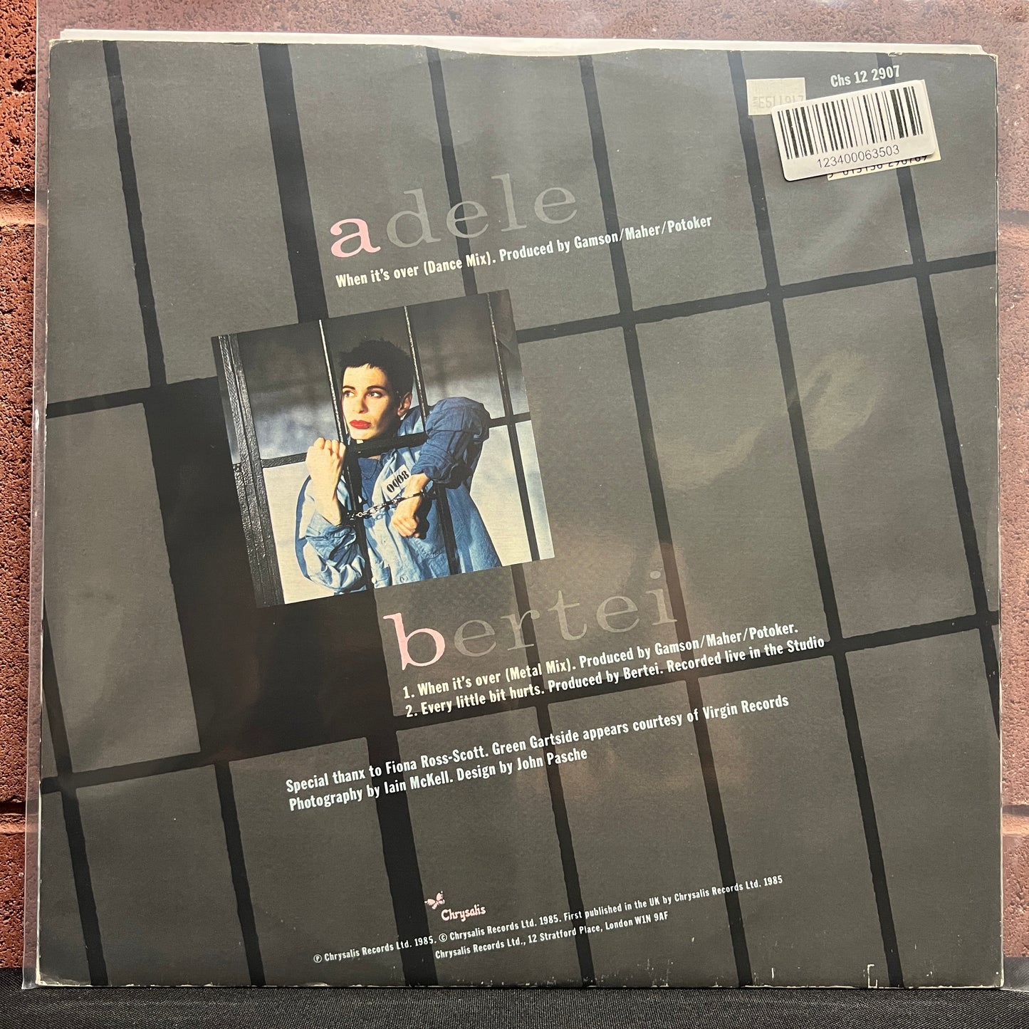 Used Vinyl: Adele Bertei ‎"When It's Over" LP (1985 UK Press)