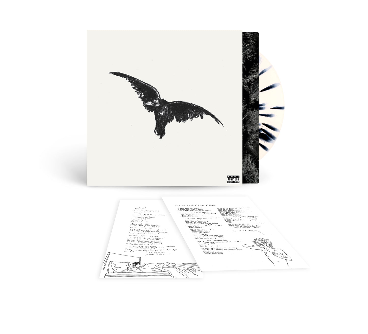 Conan Gray "Kid Krow, Decomposed (5 Year Anniversary)" LP (Black/White Splatter Vinyl)