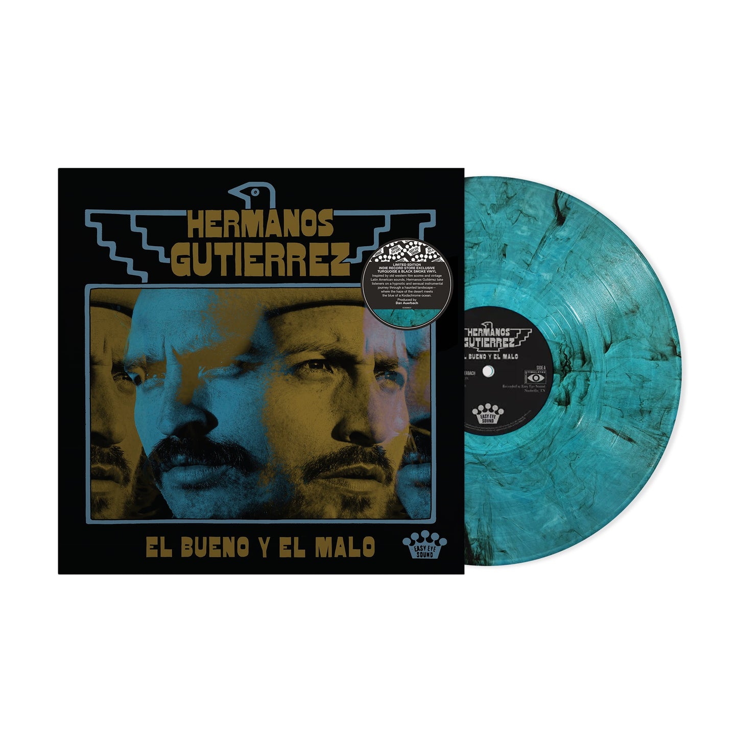Hermanos Gutierrez "El Bueno y El Malo" LP Indie Exclusive Turquoise/Black Smoke Vinyl)