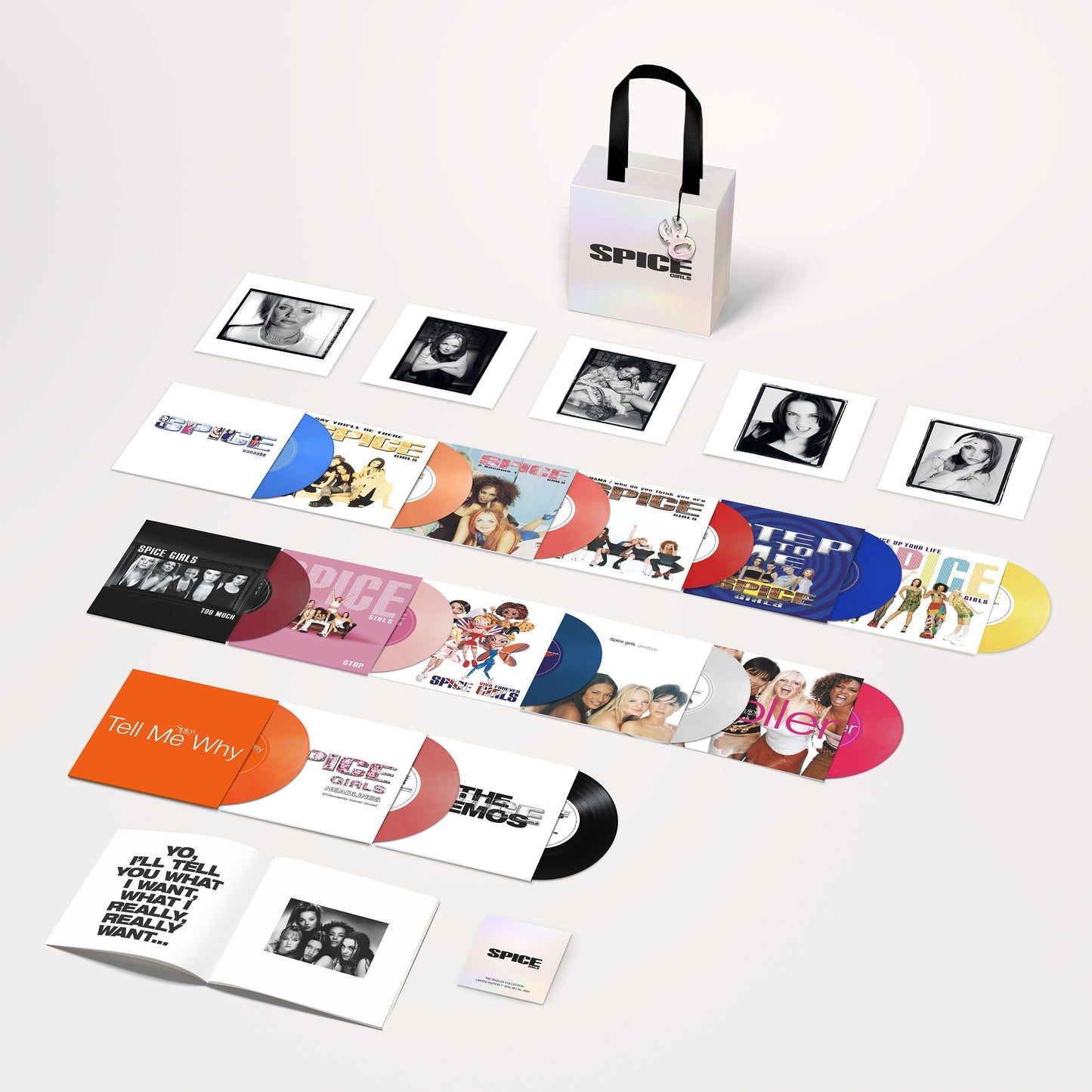 EMBARGO 9/10 PRE-ORDER: Spice Girls "The Singles Collection" 14x7" Box Set (Color Vinyl)