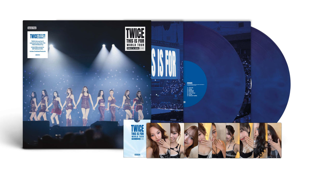 PRE-ORDER: TWICE "TWICE Special Vinyl <THIS IS FOR> WORLD TOUR FINALE in SEOUL: LIVE" 2xLP Box Set ("Neptune Blue" Color Vinyl)