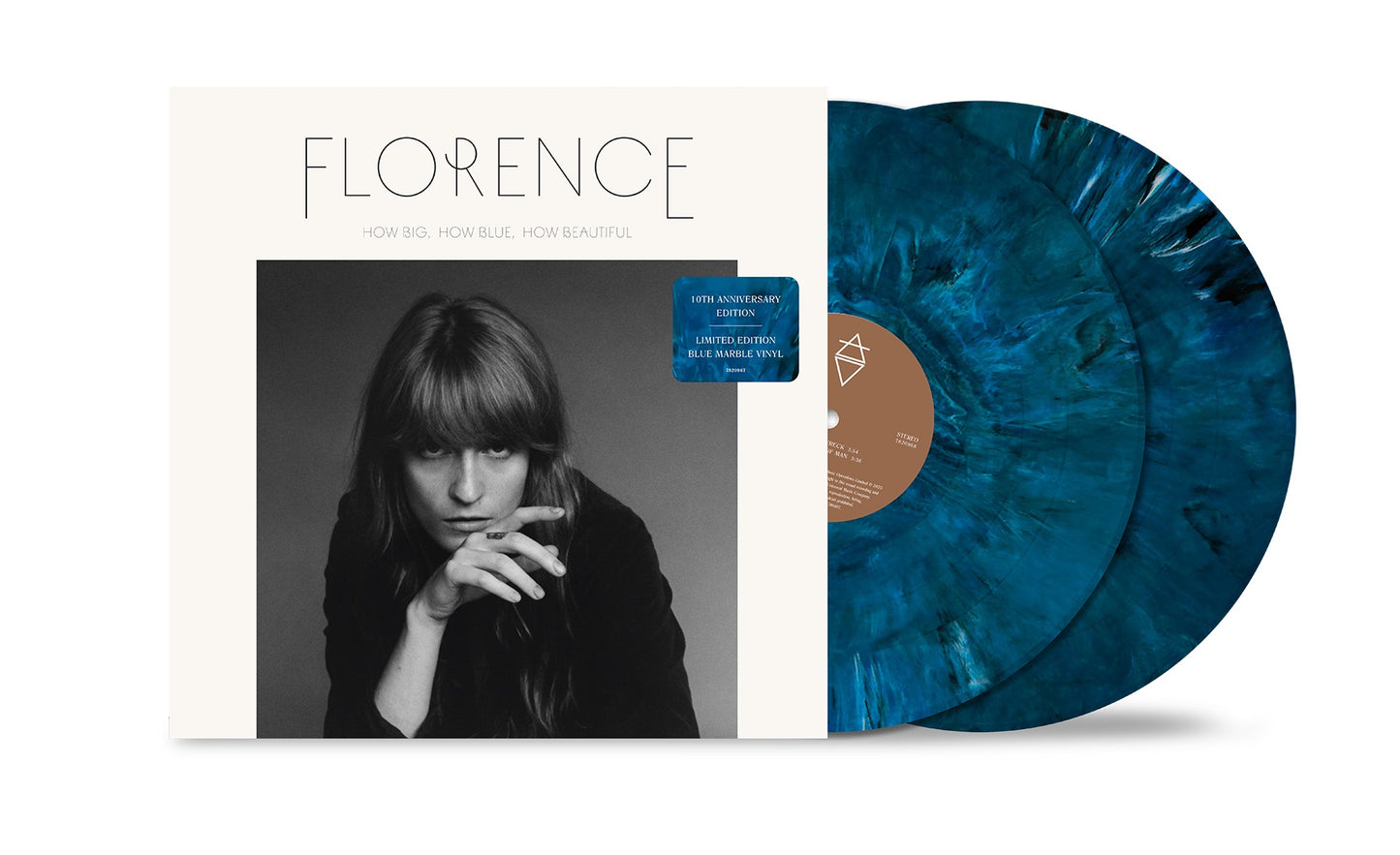 Florence + The Machine "How Big, How Blue, How Beautiful (10th Anniversary Edition)" 2xLP (Blue Marble Vinyl)