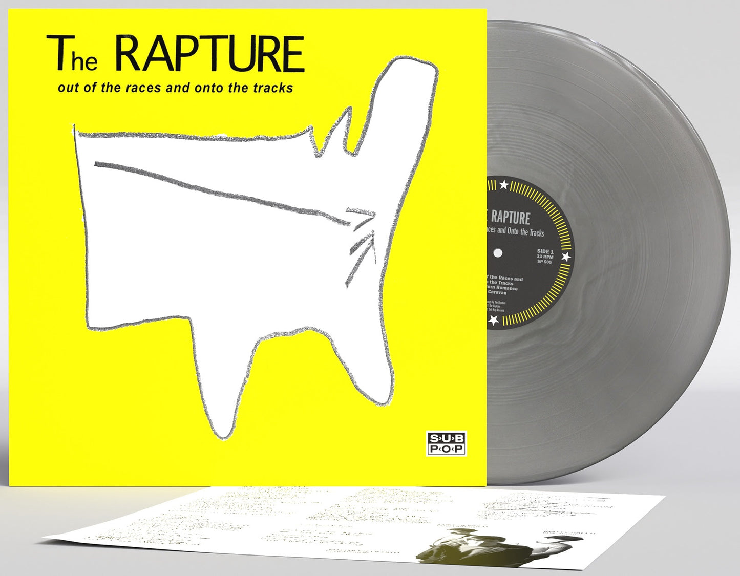 PRE-ORDER: The Rapture "Out Of the Races and Onto the Tracks" LP (25th Anniversary Silver Vinyl)
