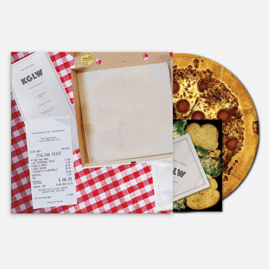 King Gizzard and The Lizard Wizard "Italian Feast" LP + Flexi (Italian Feast Pizza & Spaghetti + Meatballs Picture Disc LP, Caesar Salad flexi 7" + napkin)