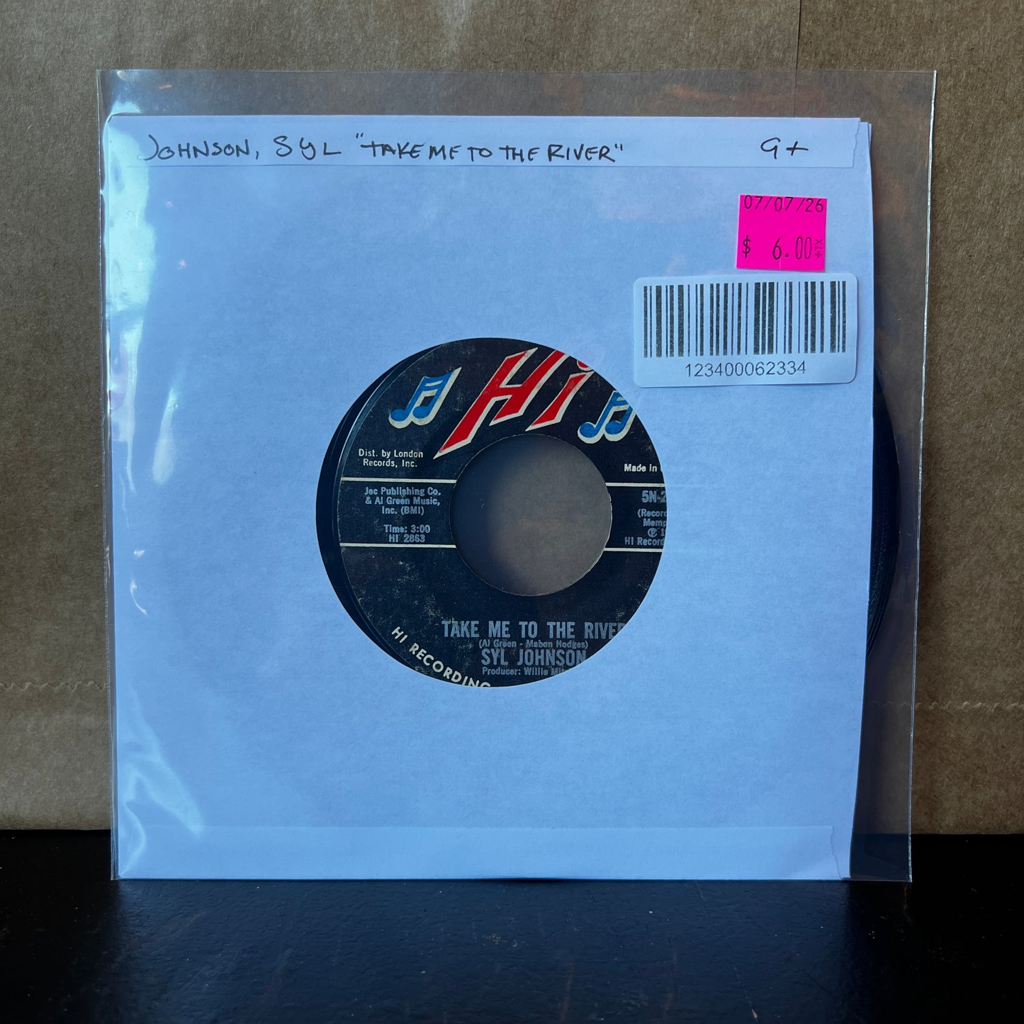 Used Vinyl: Syl Johnson "Take Me To the River" 7"