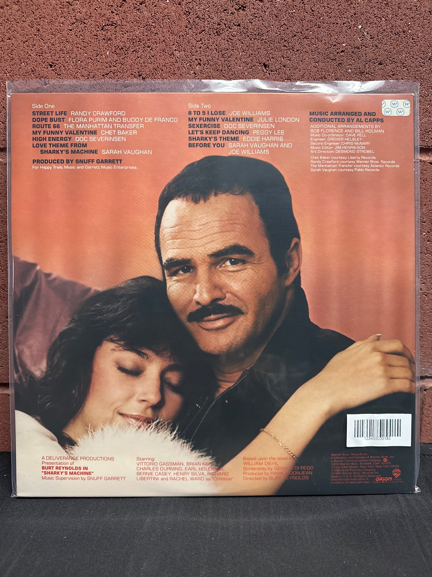 Used Vinyl:  Various ”The Soundtrack Music From Burt Reynolds Sharky's Machine” LP