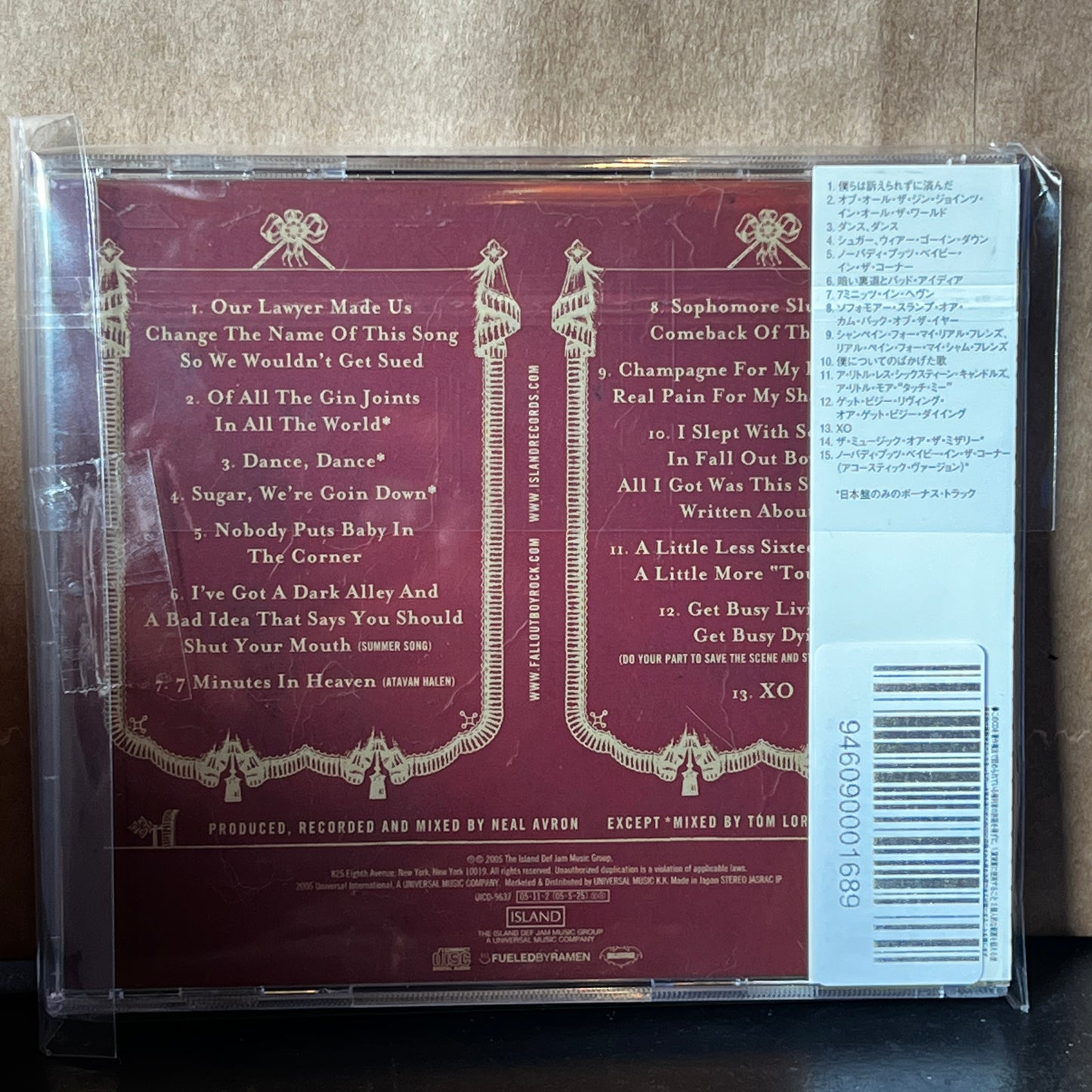Used CD: Fall Out Boy "From Under The Cork Tree" CD (2005 Japanese Press)