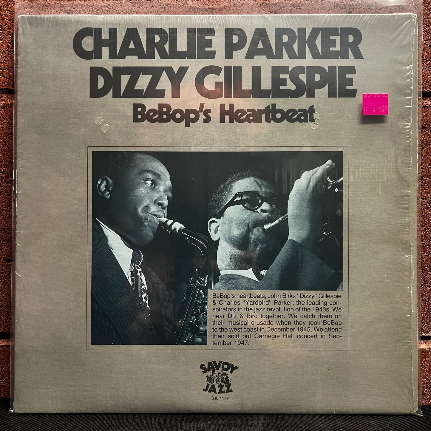 Used Vinyl: Charlie Parker, Dizzy Gillespie "Bebop's Heartbeat" LP