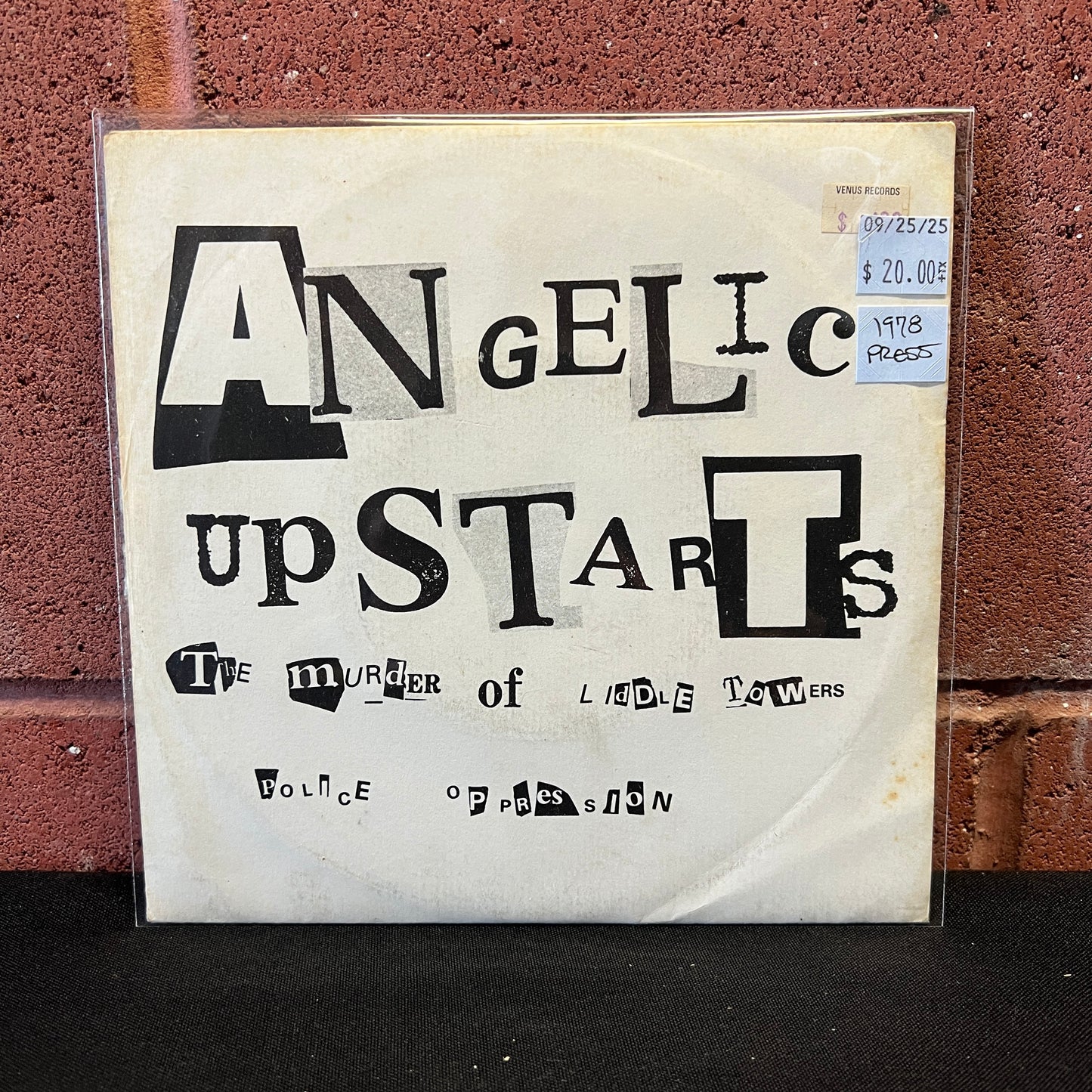 Used Vinyl: Angelic Upstarts "The Murder Of Liddle Towers" 7" (1978 Small Wonder/Rough Trade Press EG Matrix)