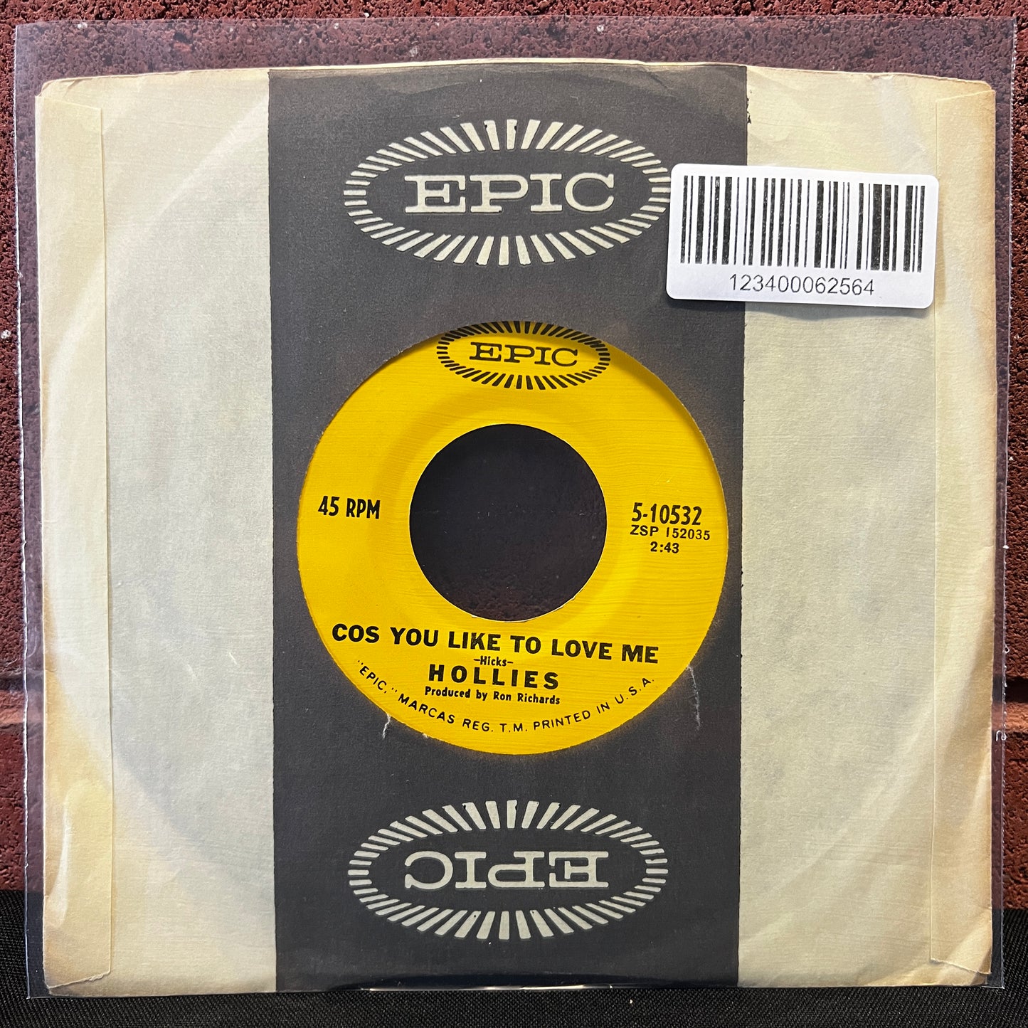 Used Vinyl: Hollies "He Ain't Heavy, He's My Brother" 7"