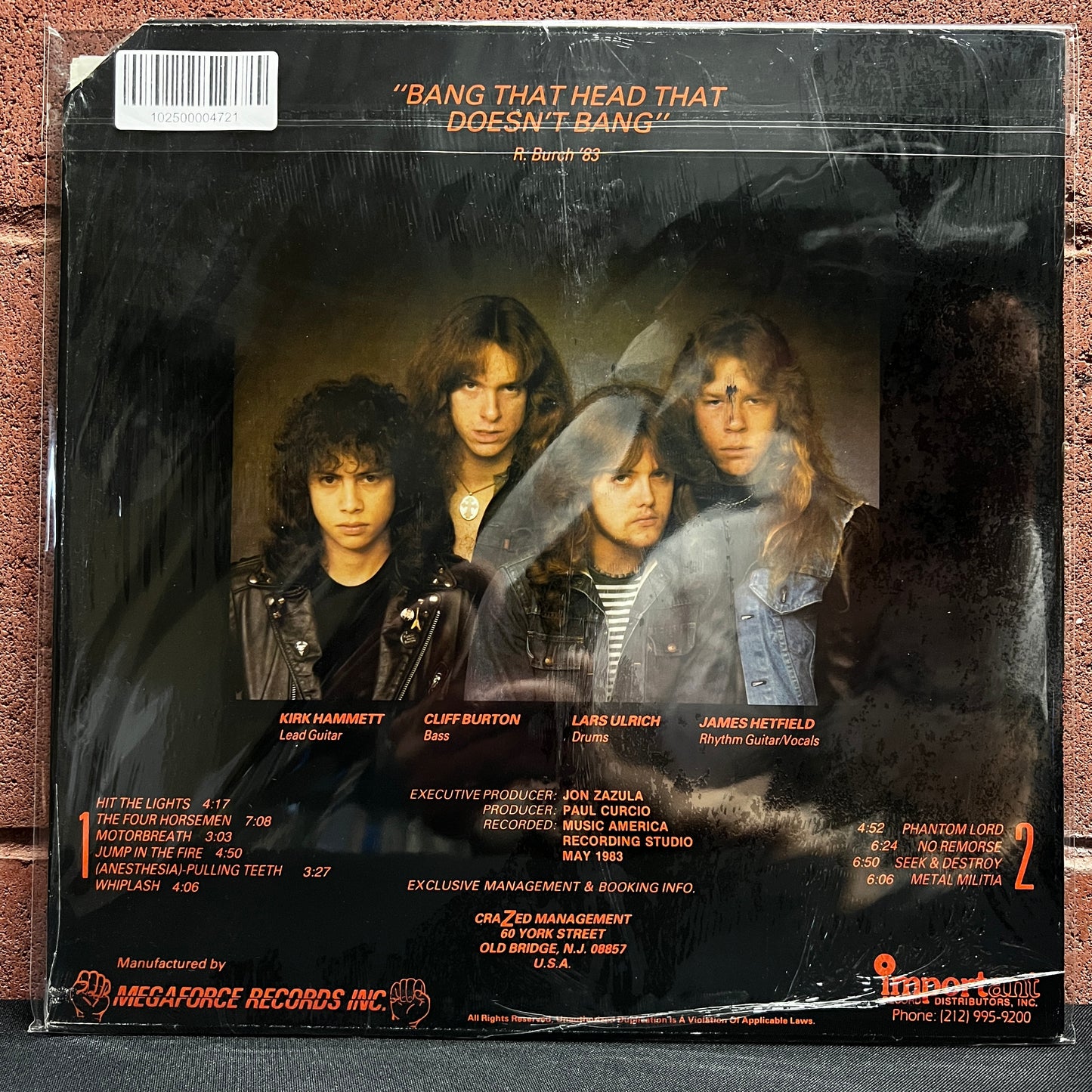 Used Vinyl: Metallica "Kill 'Em All" LP (1st US ENW Press Promo Copy)